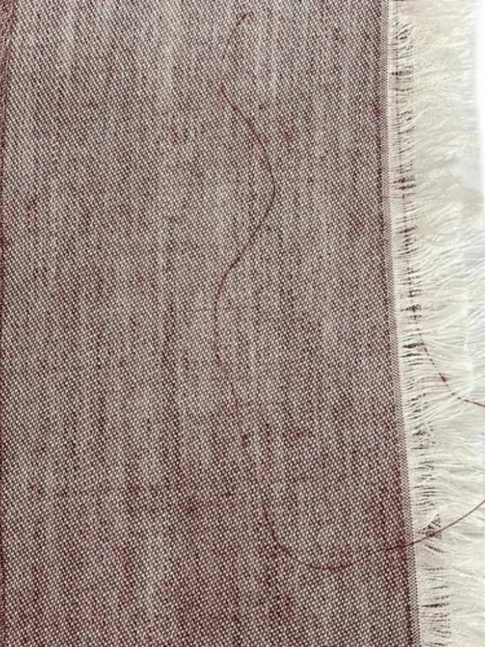 LOUIS VUITTON - R98142 Bordeaux White Others MR0168 Scarf Silk, cashmere - Picture 6 of 6